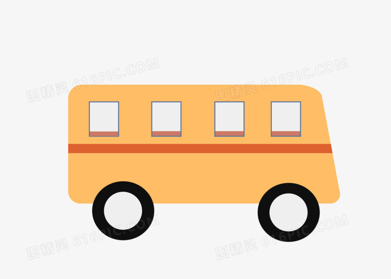 交通工具卡通汽车手绘公交车
