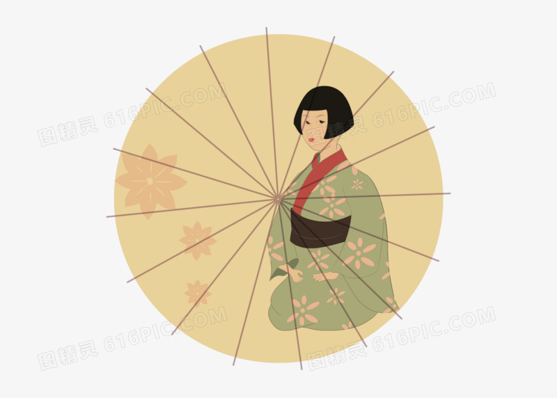 日式元素日式装饰日式樱花节伞