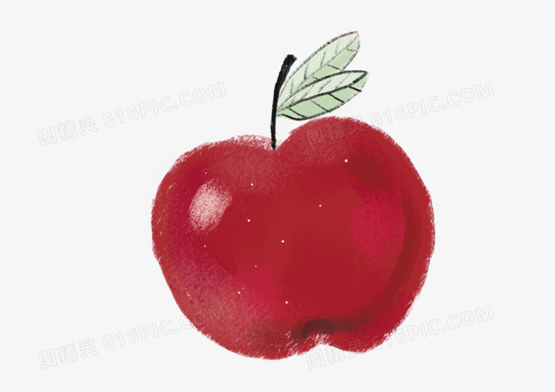 卡通手绘简约水果苹果