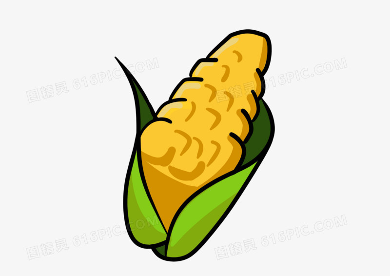 手绘卡通蔬菜玉米