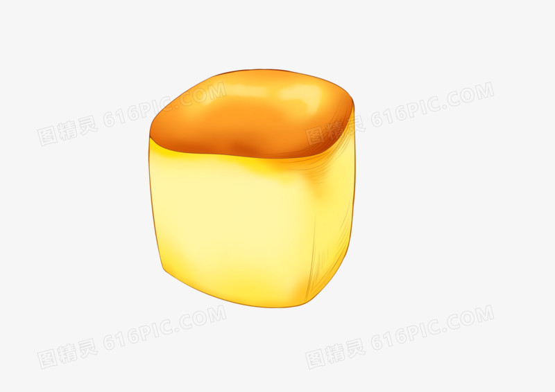 手绘插画简约食物布丁