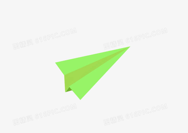 手绘卡通绿色环保小飞机