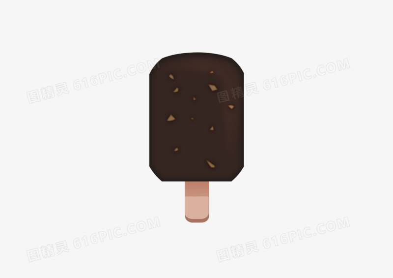 手绘卡通美食巧克力宽冰棍