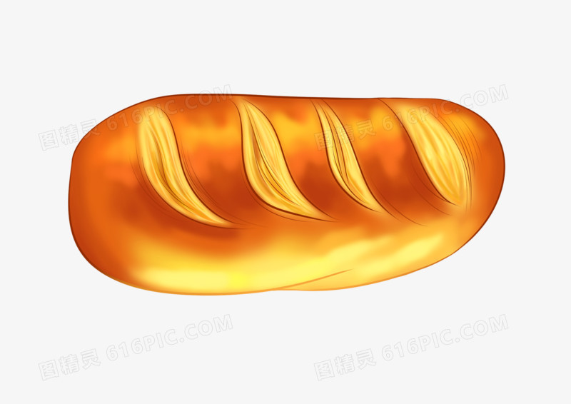 手绘插画简约食物面包