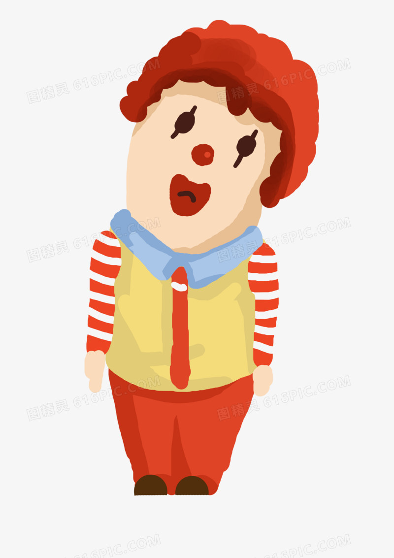 手绘愚人节小丑