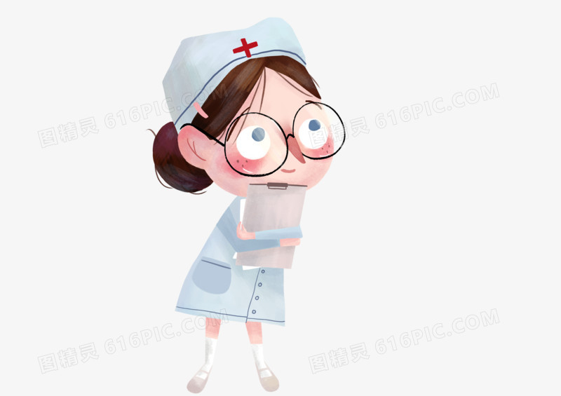手绘可爱小护士