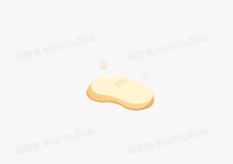手绘卡通小清新黄色香皂