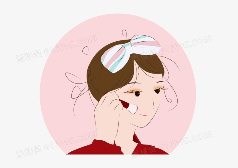美丽女孩在化妆