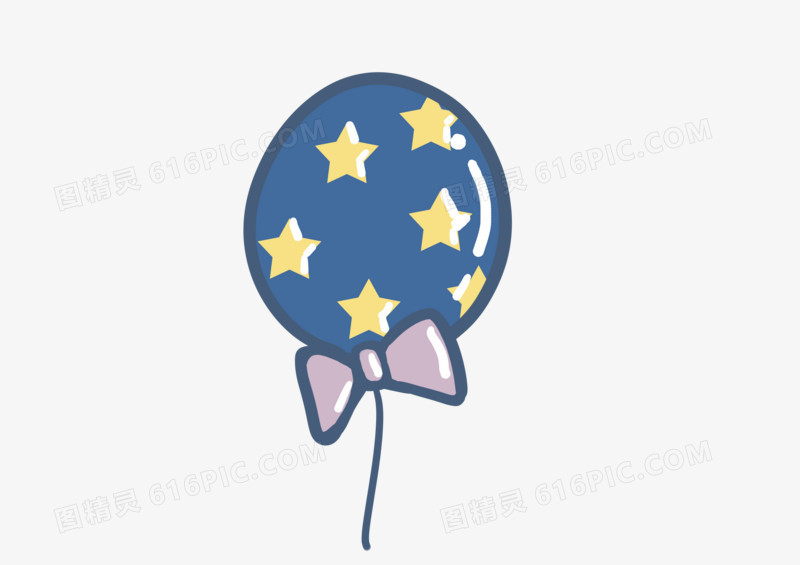 卡通蓝色星星气球