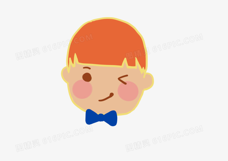 手绘卡通小男孩