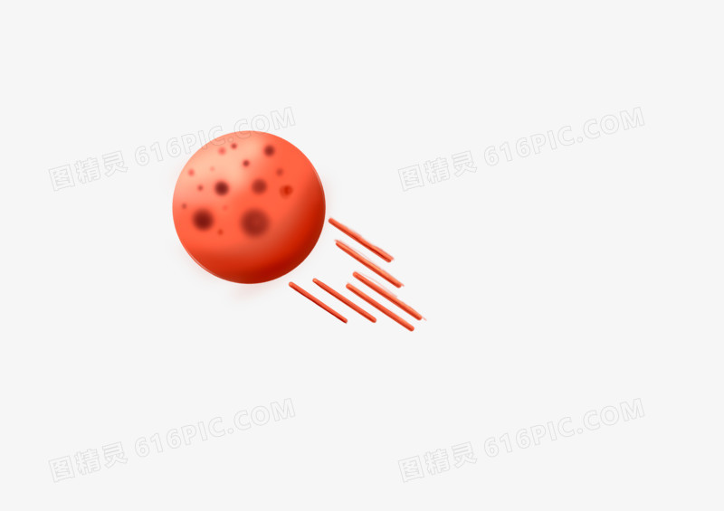 手绘卡通航天日红色星球