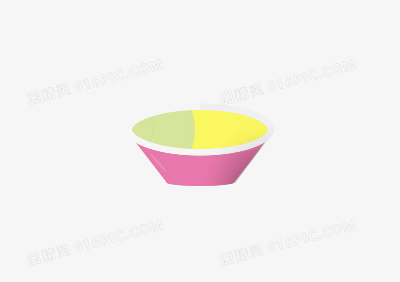 手绘卡通美食双色冰淇淋
