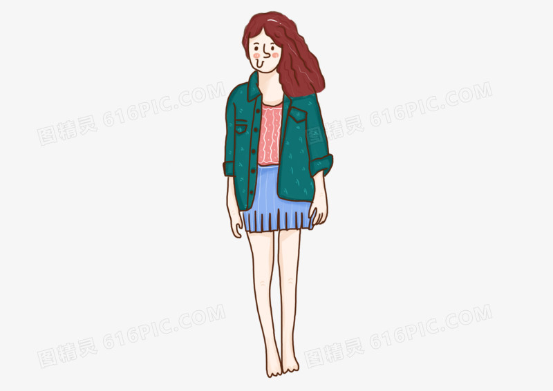 可爱少女卡通人物