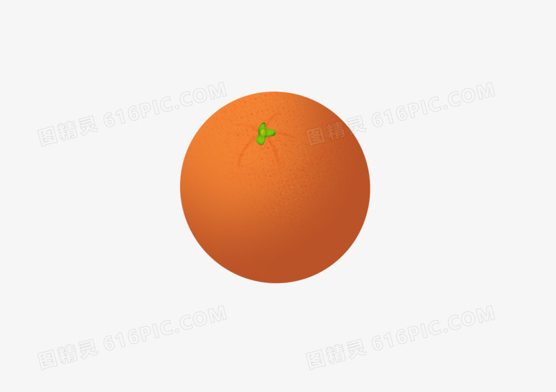 手绘卡通美食整个橙子
