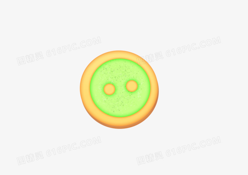 手绘卡通美食纽扣糖霜饼干