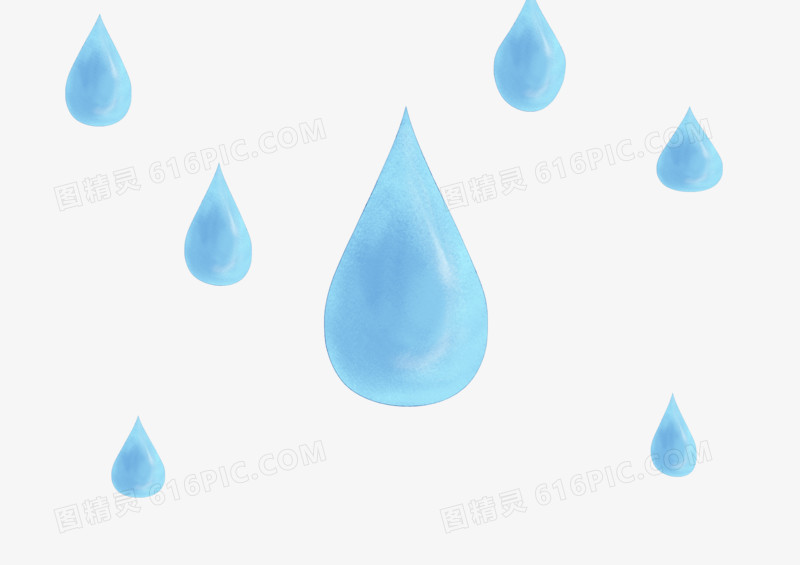 精美水滴插画元素