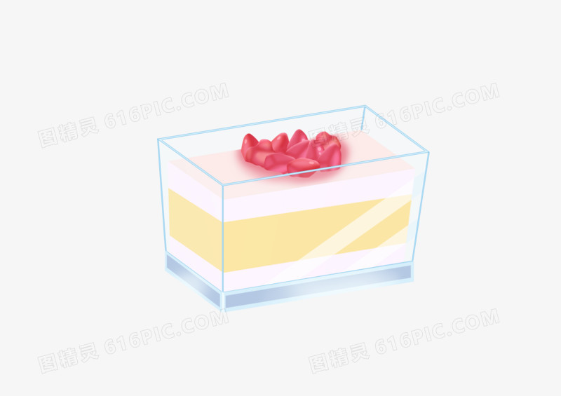 手绘卡通美食石榴水果盒子