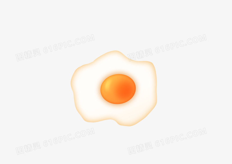 手绘卡通美食一个太阳蛋