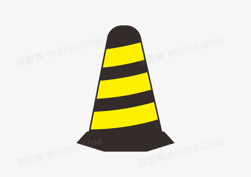 交通安全之卡通路障