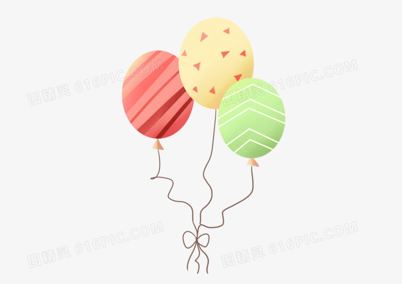 可爱手绘卡通彩色气球
