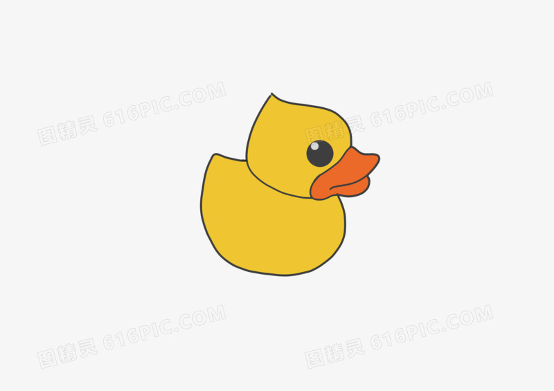 手绘卡通小清新简约小黄鸭2