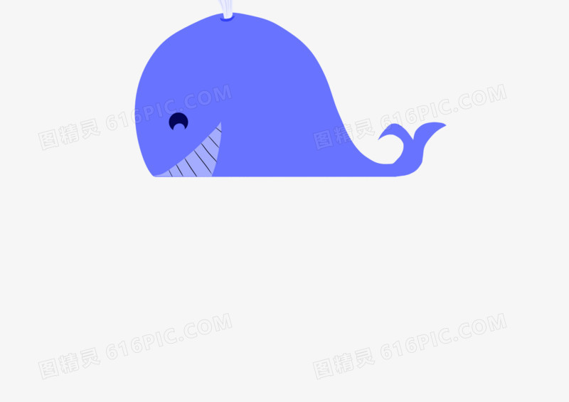 儿童节主题蓝色小鲸鱼