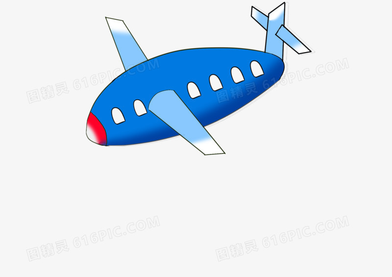 儿童节主题蓝色小飞机元素