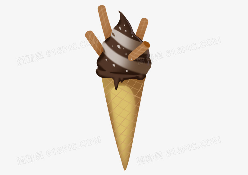 手绘卡通立夏巧克力冰淇淋