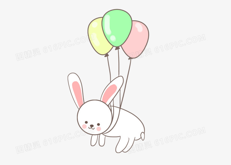 卡通兔子装饰礼品气球素材