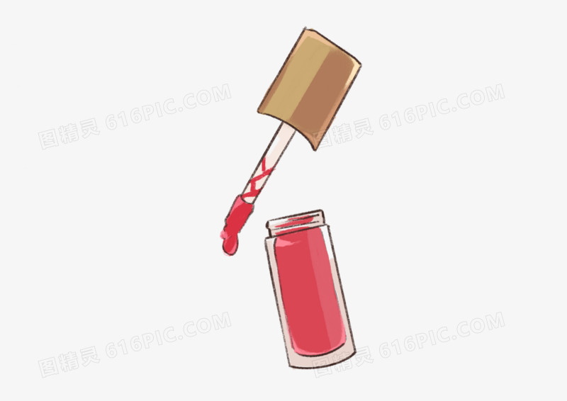 卡通简约化妆品唇油