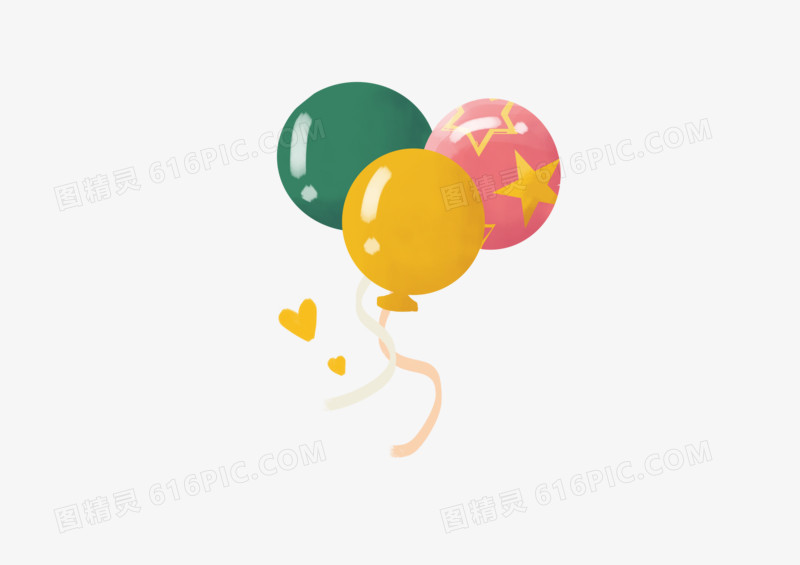 彩色小清新节日气球