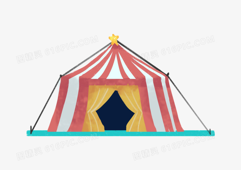 小清新马戏团帐篷素材图片