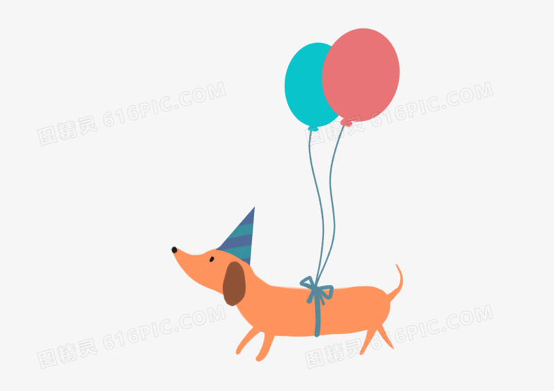 小清新马戏团小动物气球素材图片