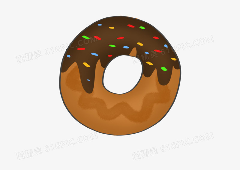 卡通简约食品甜甜圈