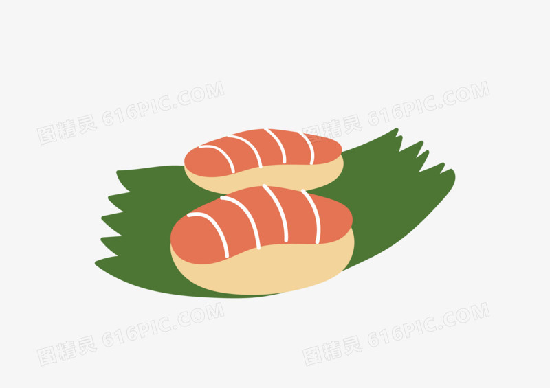 手绘寿司矢量图素材