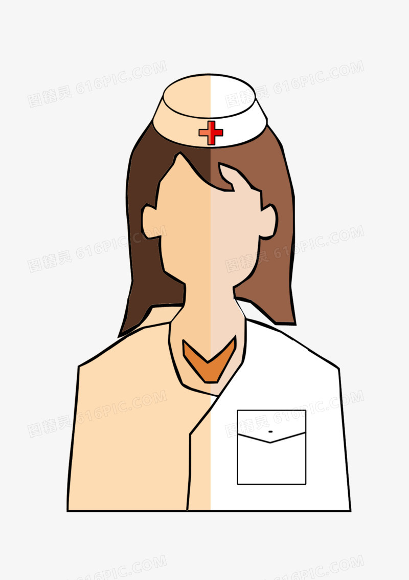  白大褂扁平护士