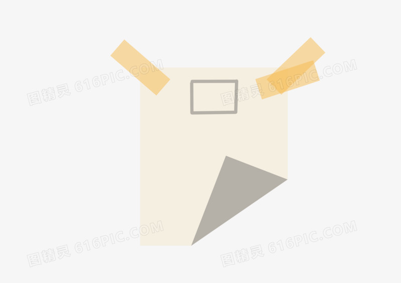 原创个性手绘卡通小清新简约免扣胶带办公通知页