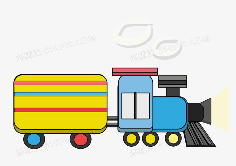 矢量玩具火车免抠元素