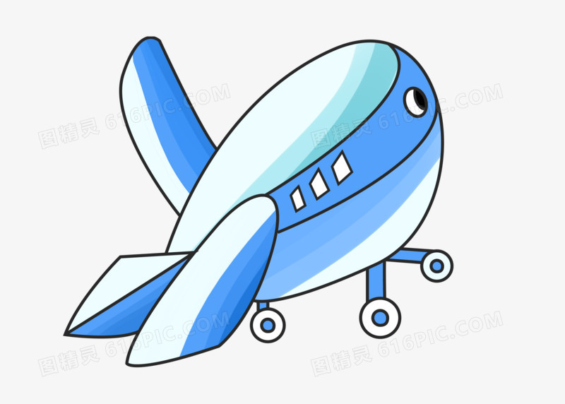 卡通创意六一儿童节飞机玩具手绘形象
