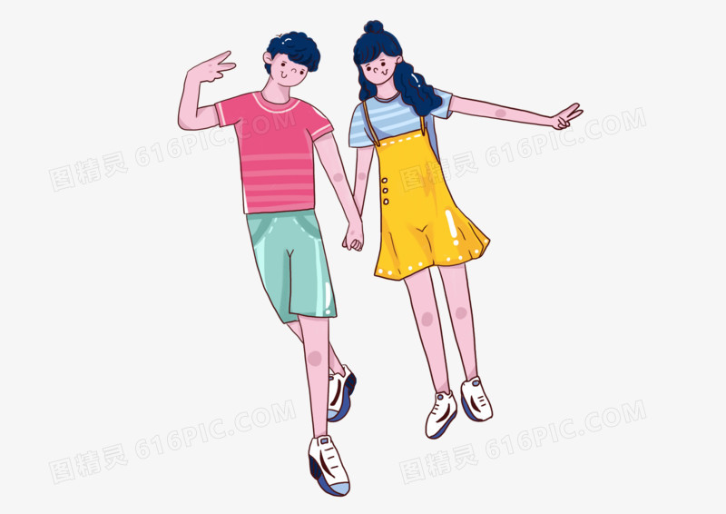 卡通简约情侣男生女生