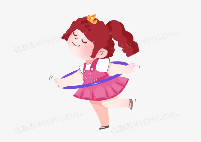 可爱儿童玩耍运动手绘插画元素