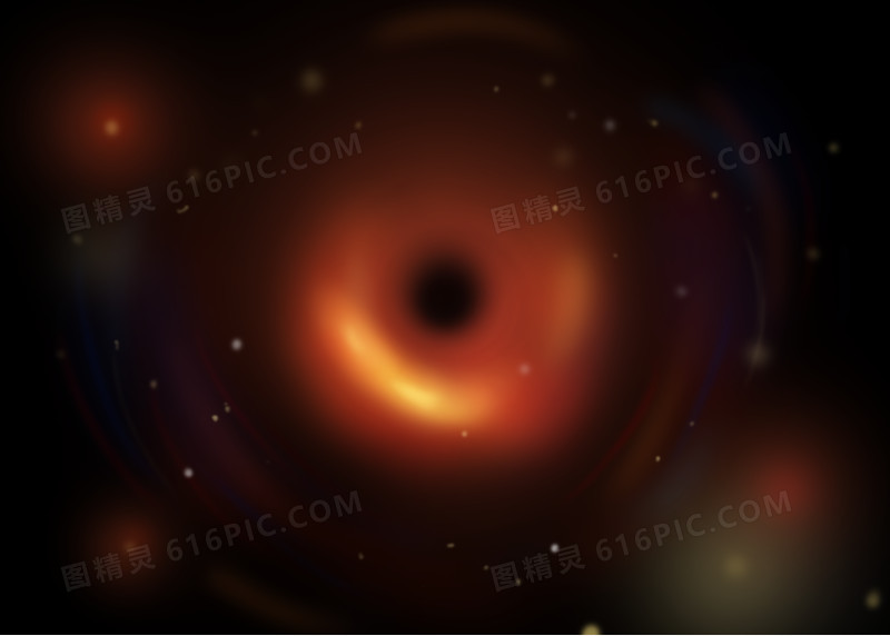 黑洞宇宙科技手绘黑洞星球