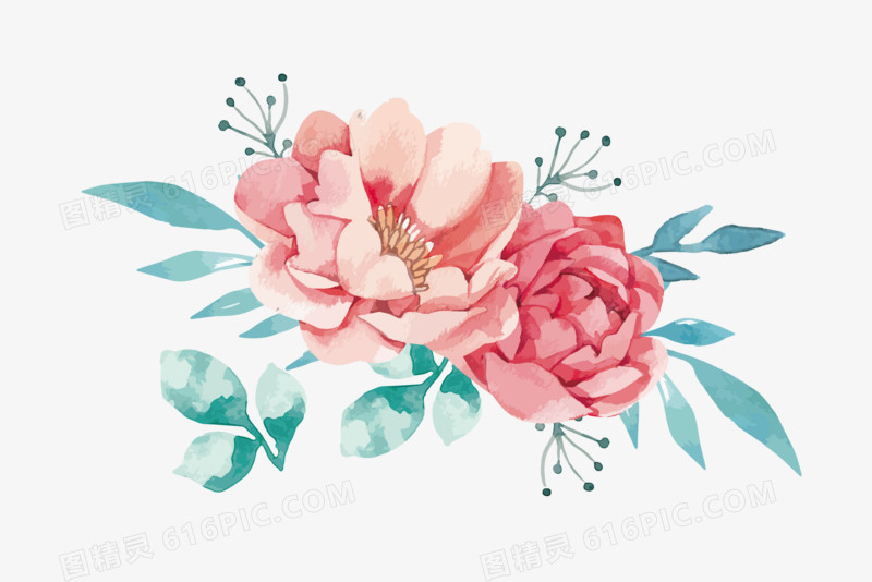 花矢量插画元素清新