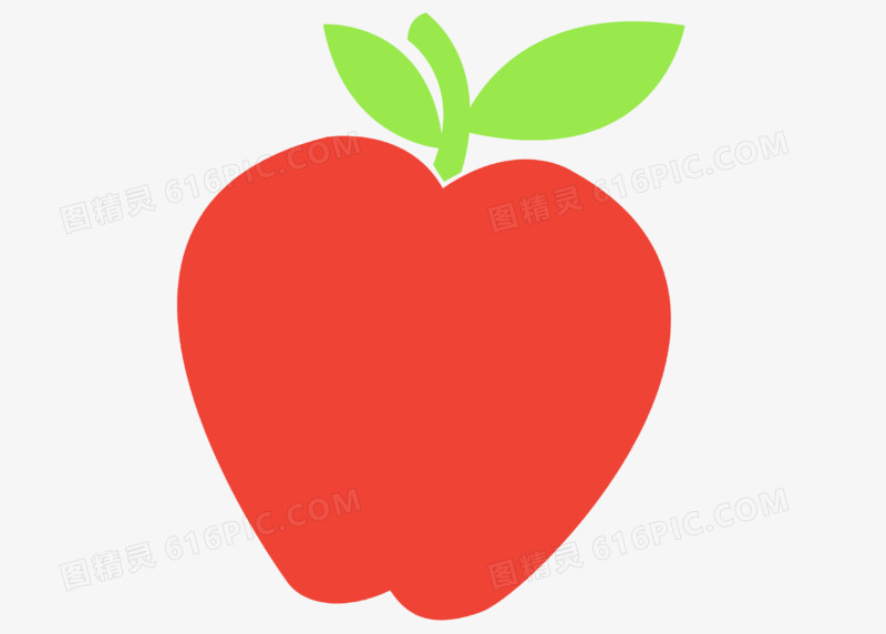 手绘卡通红色苹果读书卡边框