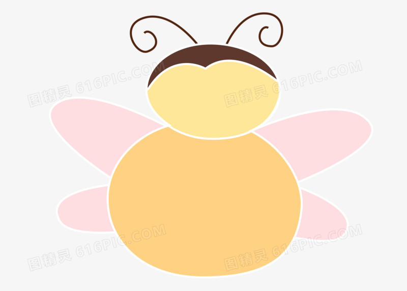 可爱卡通手绘黄色小蜜蜂边框读书卡