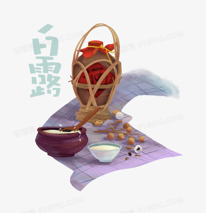白露手绘酒坛子米酒