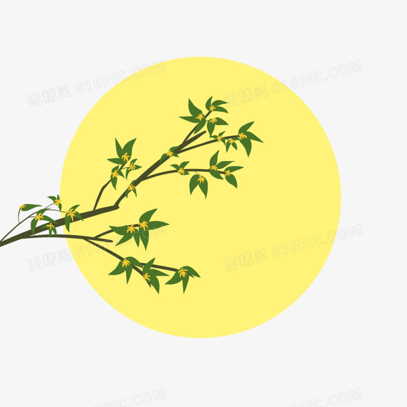 中秋节在桂树下赏月