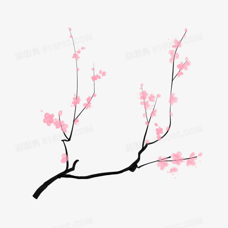 梅花树枝免抠元素