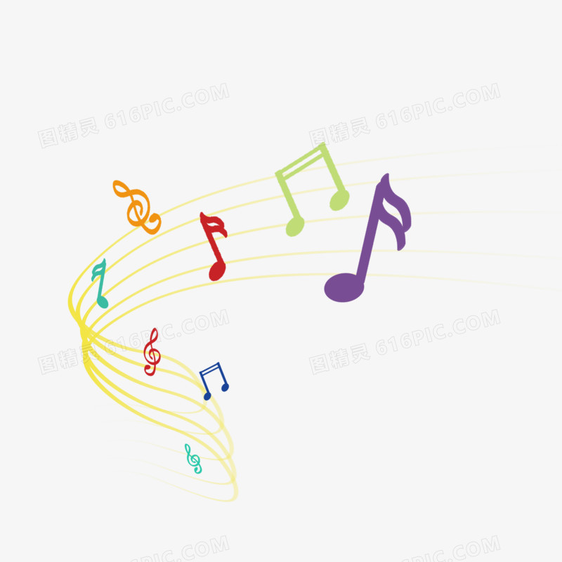 卡通音符免抠元素