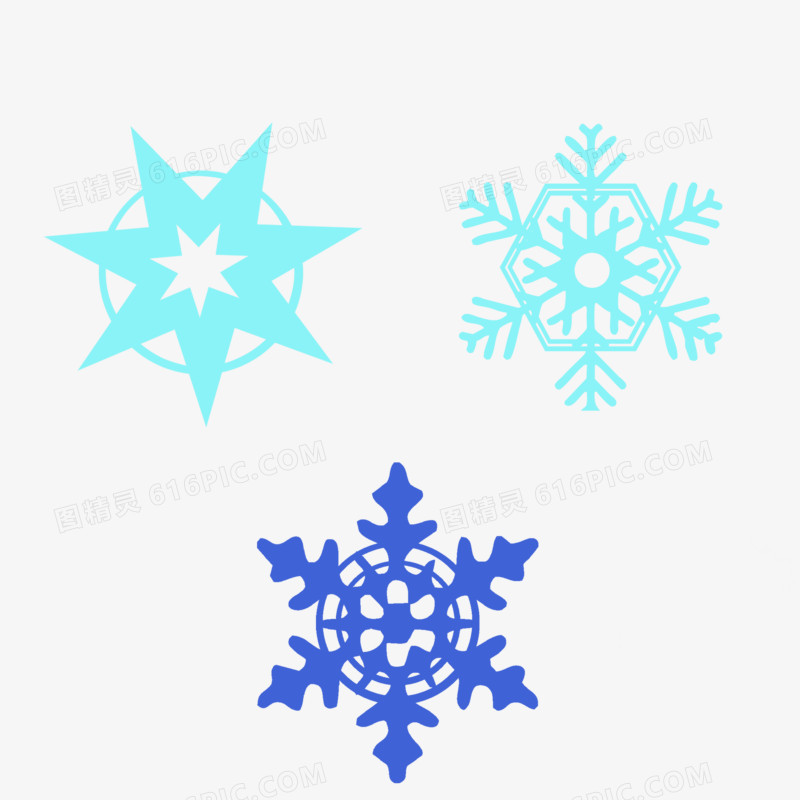 冬日雪花免抠元素